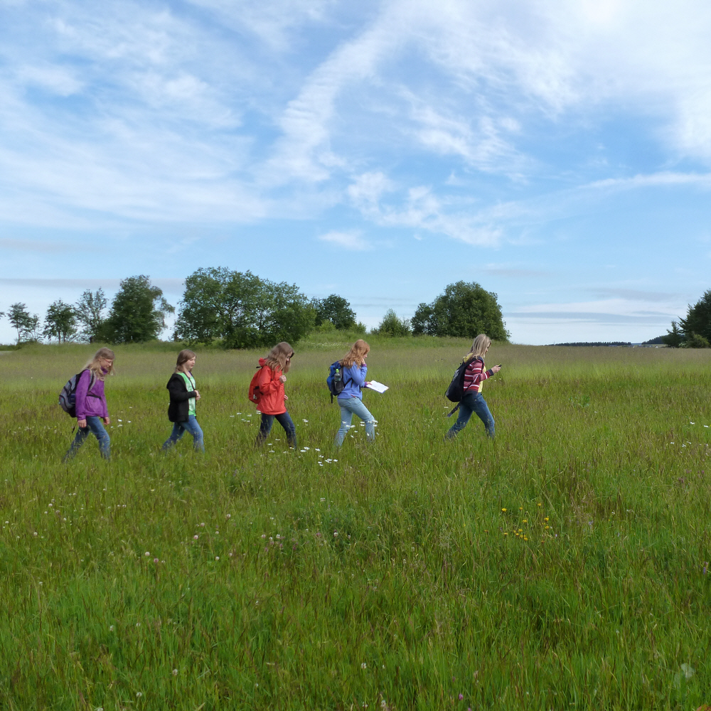 Nature Caching mit einer Schulklasse